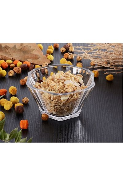 Paşabahçe PAŞABAHÇE 12-Piece Nude Reflection Series Crystal Glass Bowl, Presentation Bowl, Snack Bowl, Presentation Bowl, Serving