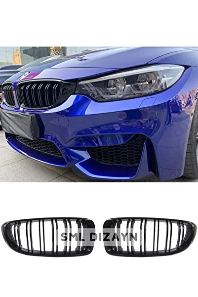 SML Dizayn BMW 4 Kasa 2014-2020 F32-F33-F36 M4 Ön Panjur Çift Çizgi Plastik F...