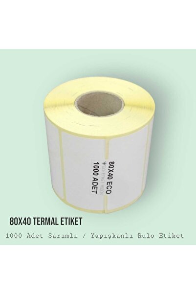 Ece 80mmx40mm Termal Barkod Etiket - 1000 Sarım - 12 Rulo