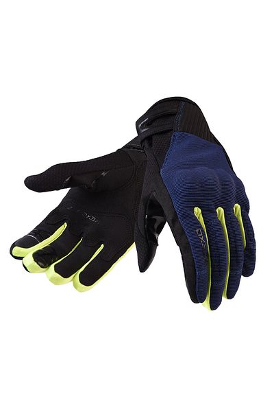 Vexo GLOBE MOTORCYCLE GLOVES BLUE NEON YELLOW SIZE M