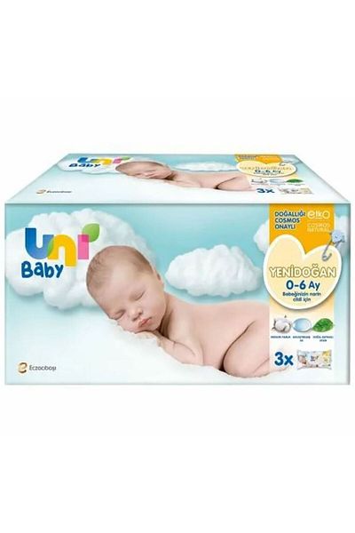Uni Baby Newborn Wet Wipes 3x40 Sheets