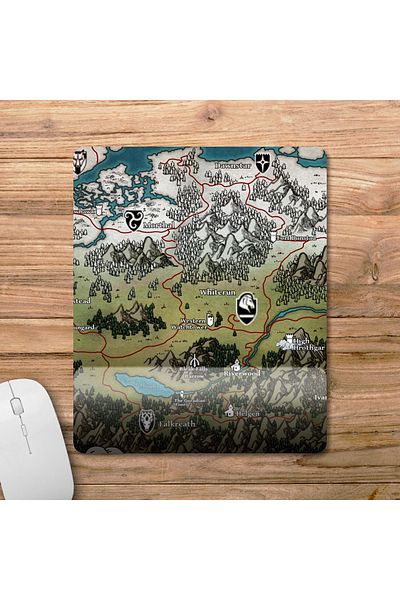 Pixxa Skyrim Map - The Elder Scrolls V: Skyrim Wrist Support Mousepad Model - 2