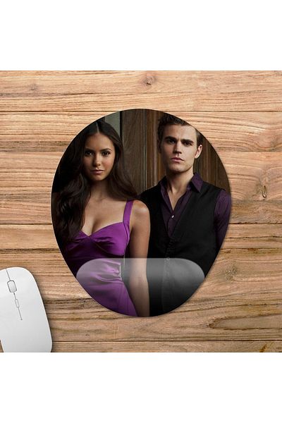 Pixxa موديل Vampire Diaries لوحة ماوس مع مسند للمعصم - 4 بيضاوي