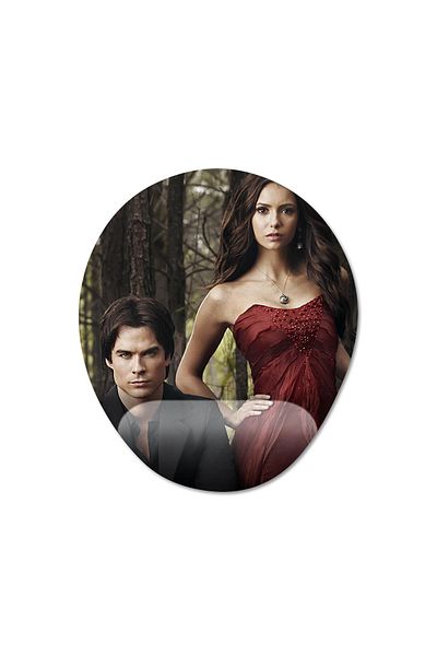 Pixxa موديل لوحة ماوس مع مسند للمعصم من Vampire Diaries - 2 بيضاوي
