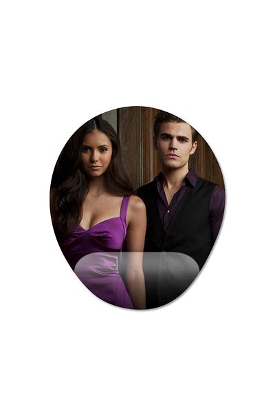 Pixxa موديل Vampire Diaries لوحة ماوس مع مسند للمعصم - 4 بيضاوي