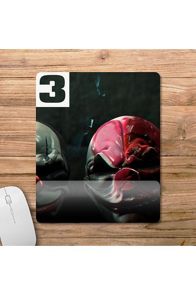 Pixxa موديل لوحة ماوس مع مسند للمعصم من Payday 3 - 3