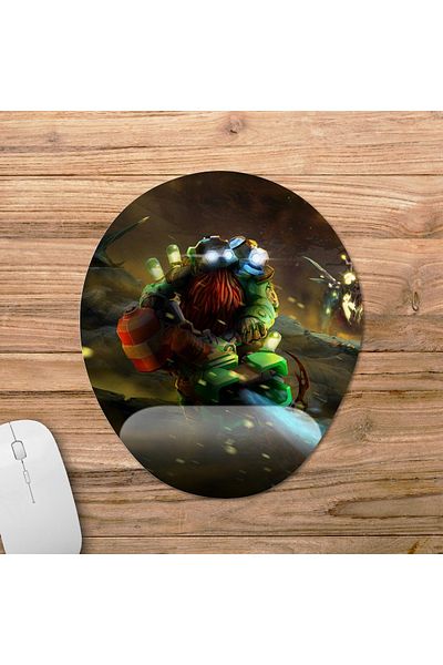Pixxa موديل لوحة ماوس مدعومة للمعصم Deep Rock Galactic - 5 بيضاوي