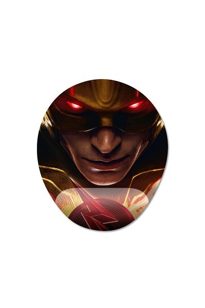 Pixxa موديل لوحة الماوس The Flash (2023) مع مسند للمعصم - 2 بيضاوي
