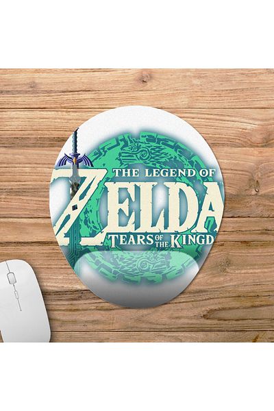 Pixxa نموذج لوحة الماوس The Legend of Zelda: Tears of the Kingdom مع مسند للمعصم - 4 بيضاوي