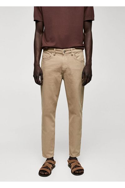 MANGO Man Ben Model Tapered Cropped Jean