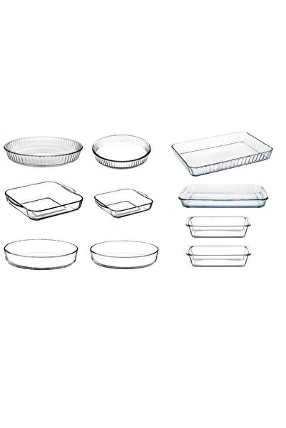 kitchenboost borcam tepsi seti - 10 parça paşabahçe borcam tepsi çeyiz seti t...