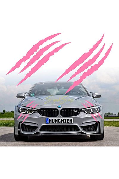 S&S HEDİYELİK EŞYA Monster Claw Car Vehicle Auto Sticker Sticker Foil