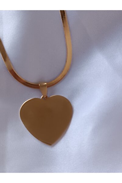 Blotch steel stylish and stylish pendant heart detailed italian chain necklace