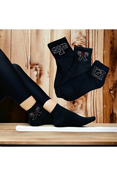 NF GLCN جوارب نسائية قطنية ممشطة (مع فيونكة)