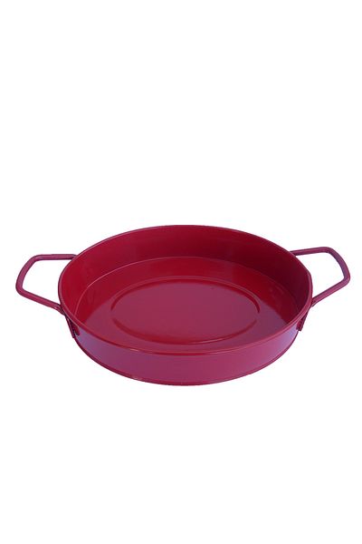Seltar Home Goods Galvanized Red Presentation Tray 21 cm