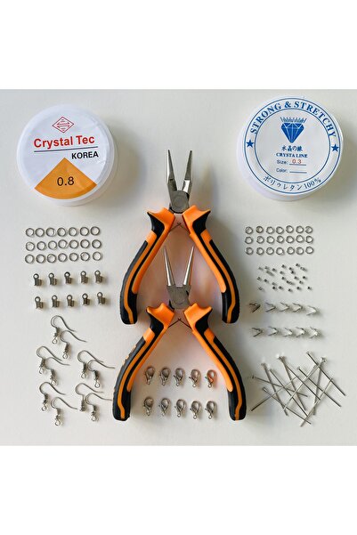 yağmur gökçe 2 Penseli - Hobi Takı Yapım Ve Tamir Malzemeleri ( Mini Kargaburun Ve Kıvırma Pensesi ) Misineli