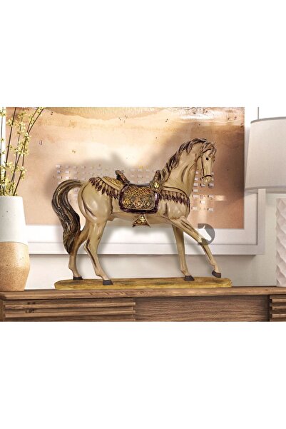 Dekoromi Dekoratif Yürüyen Eğerli At Heykel Biblo