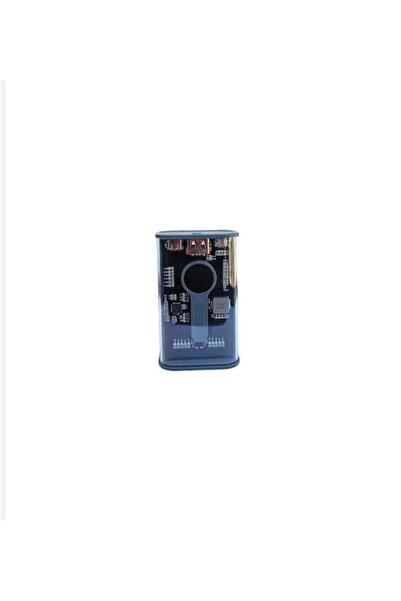 Başkenttekno 22.5W PD Hizli 10000 mAh Digital Şeffaf Tasarimli Powerbank Gri