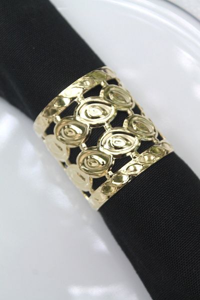 Emtory 6 Κομμάτια Gold Loving Luxury Metal Δαχτυλίδι χαρτοπετσέτας