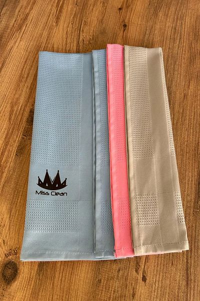 Fine Clean (3 Pieces) Microfiber Glass and Mirror Magic Cleaning Cloth 42x68cm