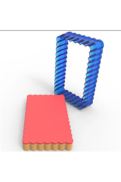 Pasta34 قالب كوكي من البولي كربونات مستطيل مسنن