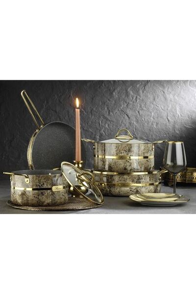 Brioni Selection 9 Parça Krem Tencere Seti