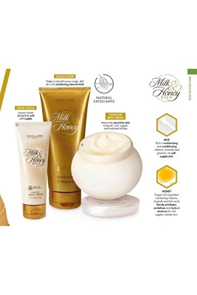 Oriflame مجموعة مقشر كريم الجسم واليدين بالحليب والعسل