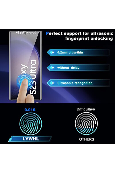 m.tk moveteck Samsung Galaxy S23 Ultra Oval Kavisli Privacy Hayalet Cam Kolay Kurulum Uygulama Aparatlı Glas.trFit