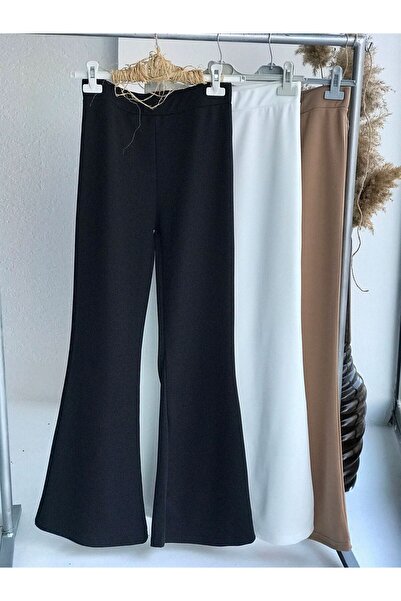 Hepsi Moda Ispanyol Crep Pantolon - 075 - Siyah