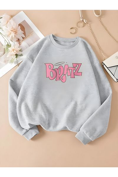Serays moda Момичешки суичър с щампа BRATZ