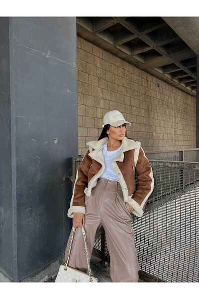 SONREİR LAMB SOFT COATING SNÍMATELNÝ RUKÁV CROP NUBUCK COAT