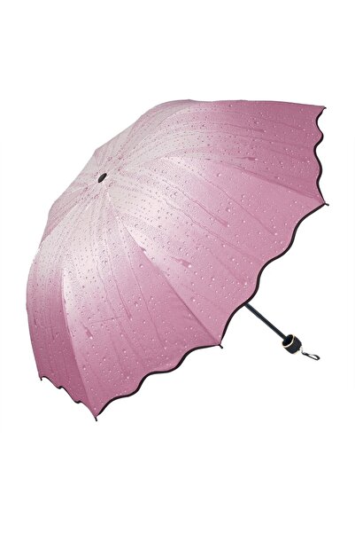 Bosile Pembe Yağmur Damlası Kadın Şemsiye