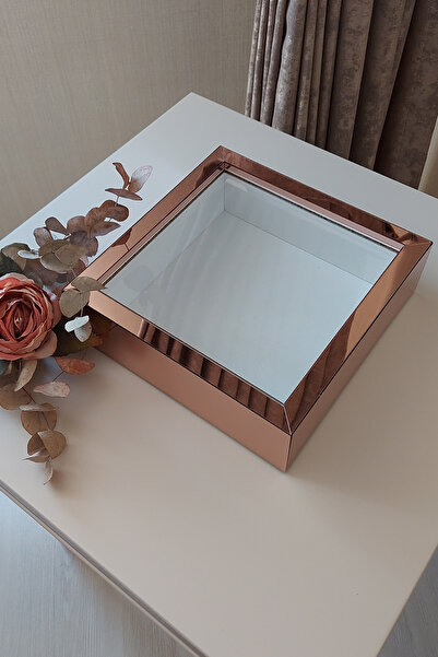 Verda Çerçeve 25x25 Cm Rosegold Deep Memorial Frame-6 Cm Depth Memorial Frame Rose Box! Hkm Comerț