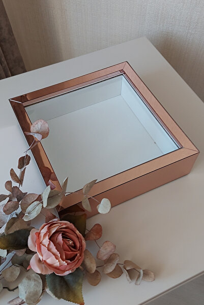 Verda Çerçeve 25x25 Cm Rosegold Deep Memorial Frame-6 Cm Depth Memorial Frame Rose Box! Hkm Comerț