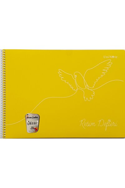 Çınar Caiet pentru desen 24cm*34cm 25 pagini Copertă din plastic galben