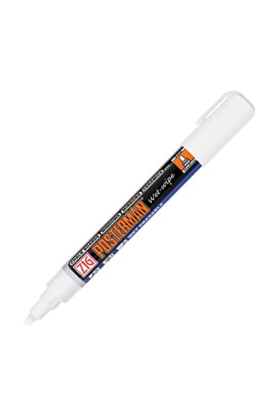 Zig Posterman Wet-Wipe Sıvı Tebeşir Kalemi BEYAZ