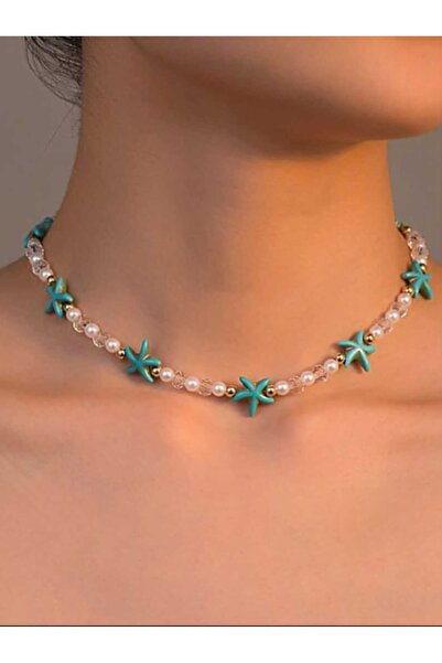 ASLIPEARL JEWELRY FASHION DENİZ YILDIZLI İNCİ KOLYE
