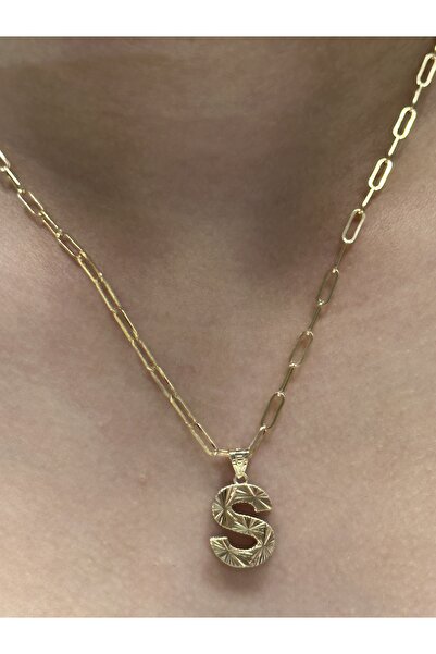 Hakan Güler Kuyumculuk Altın 3 Boyutlu S Harfli Ataç Zincir