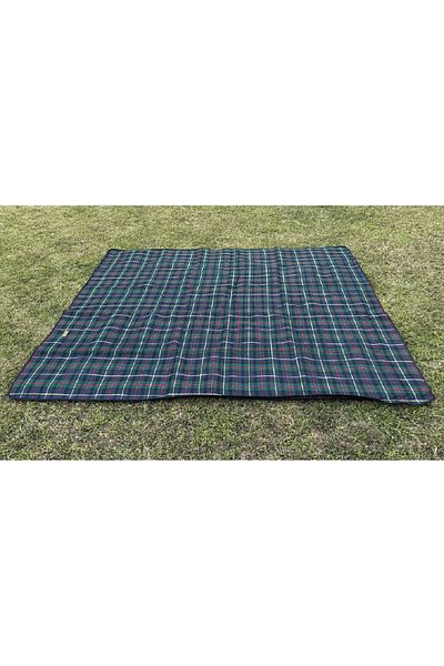 NURGAZ Campout Picnic Mat Large Plaid Green