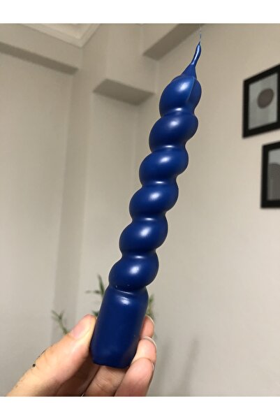 Elif Design Lacivert Burgu şamdan mum kokulu burgu mum