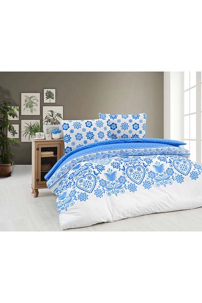Menderes Home Colecția de bumbac Ranforce Tulip - Set cuvertură de pilota dublă