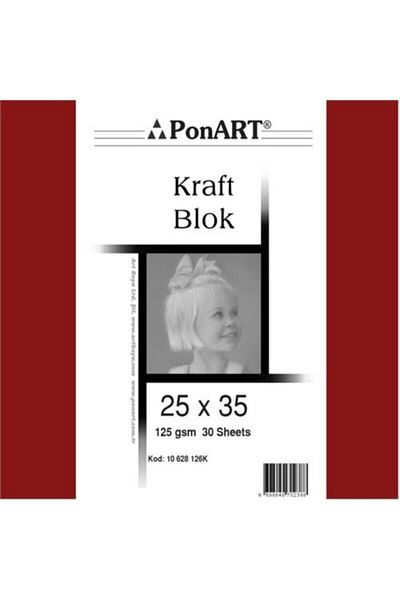 Ponart Kraft Notebook with Spiral 25x35 Cm. 30 Sheets