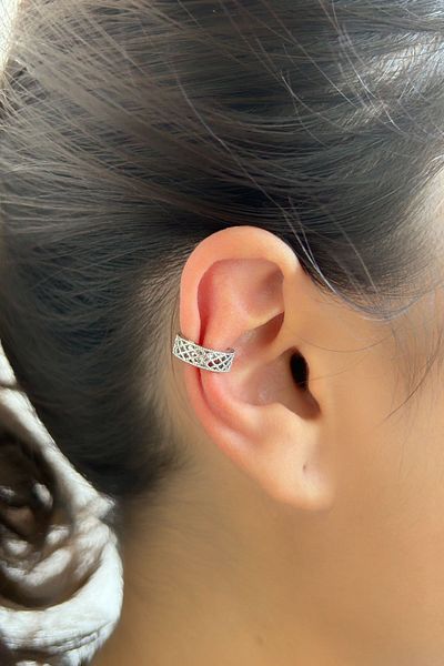 axexuar 316L STEEL GLOSS SILVER GREY YELLOW COLORED STRAWBERRY EARRING COMPRESSION STIMMING LIP TASTE