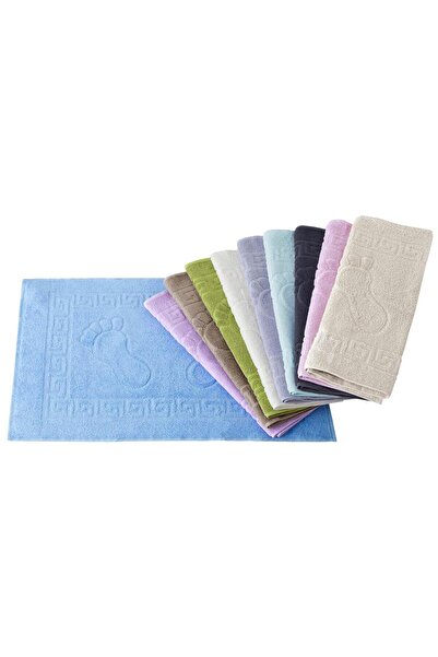 Menderes Home منشفة أقدام من القطن بلون النعناع - تصميم مرصع