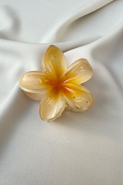 yucelique Agrafă de păr cu flori de hibiscus (7,5 cm).