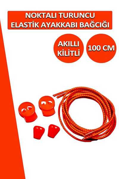 Dopar Orange Elastic Flexible Shoelaces Smart Lock Laces 100cm 1 Pair