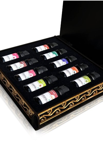 botanica Argan, Almond, Avocado, Rose, Mint, Indian, Lavender, Jojoba, Pine, Tea Tree 10-Piece Oil Skin and Hair Care Set