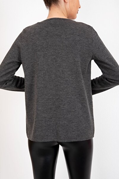 trikobis FLOWER EMBROIDERY DETAILED SPECIAL DESIGN Knitwear Cardigan