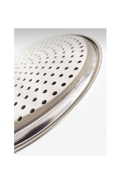 YDGR Perforated Steel Pizza and Lahmacun Tray 34 Cm