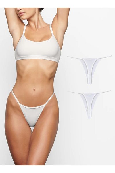 yokyokcollection Gecko Women's String Thong - 2 Pack with String Elastic